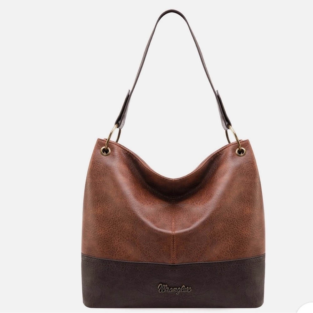 NWT Wrangler Brown Hobo Leather Women's Shoulder Tote Bag Style